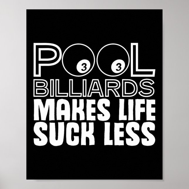 Poster Chalk Rack Bar de 8 bolas - Mesa Bilhar (Frente)