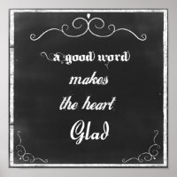 Chalkboard Cita Uma Boa Palavra