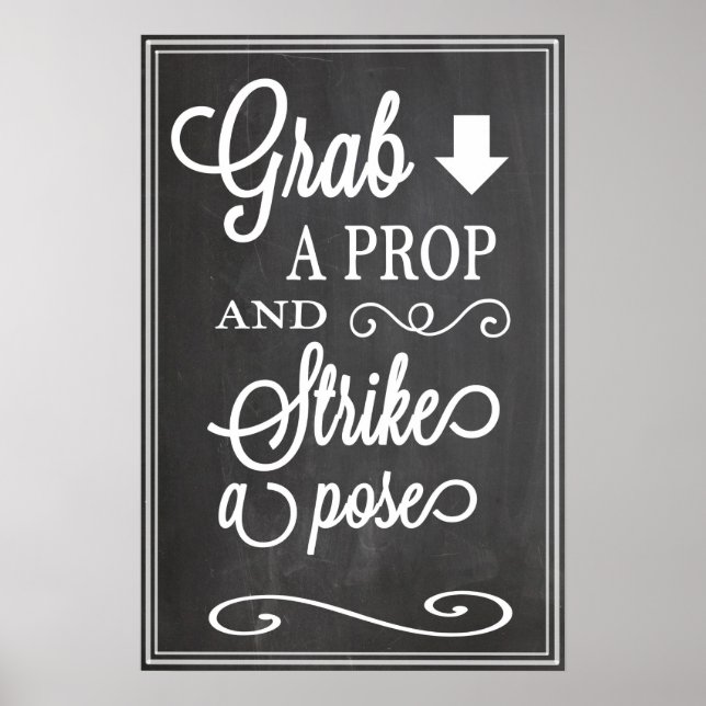 Poster Chalkboard Photo Sign for Props (Frente)