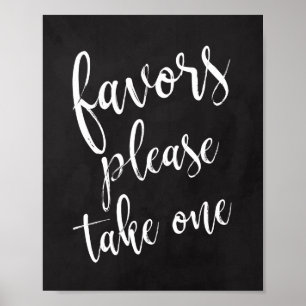 Pôster Chalkboard Wedding Favorece Sinal 8x10