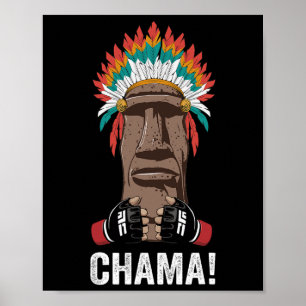 Poster Chama Fighter Mma Fan Jjb Boxing Muay Thai Kickbox