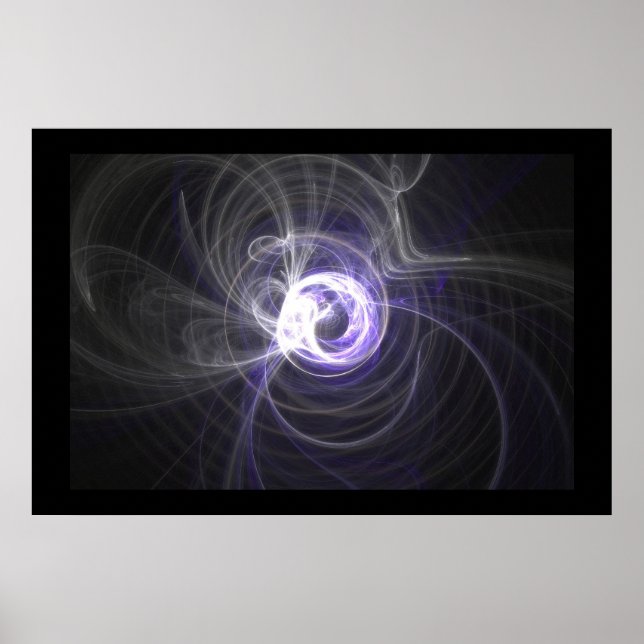 Poster Chama Fractal : Círculos de luz (Frente)