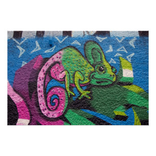 Pôster Chamada Colorida de Grafite