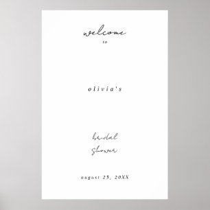 Poster Chamada de Boas-Vindas Minimalista Caligráfica par