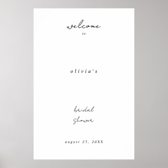 Poster Chamada de Boas-Vindas Minimalista Caligráfica par (Frente)