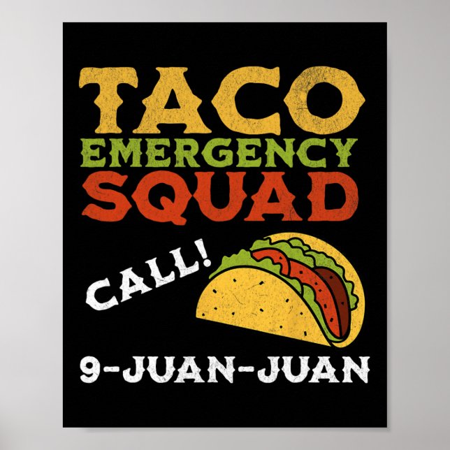 Poster Chamada de Emergência do Taco 9 Juan Funny Cinco d (Frente)