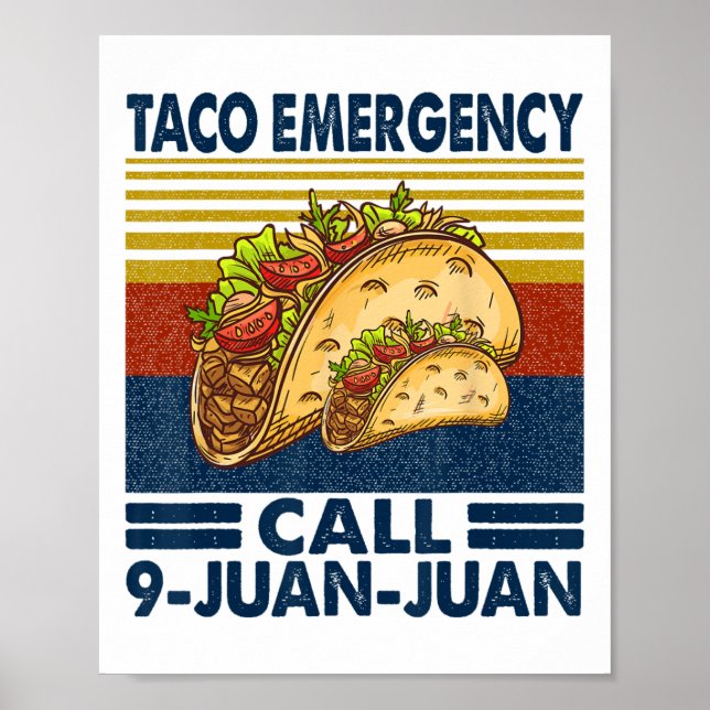 Poster Chamada de Emergência do Taco 9 Juan Funny Cinco d (Frente)