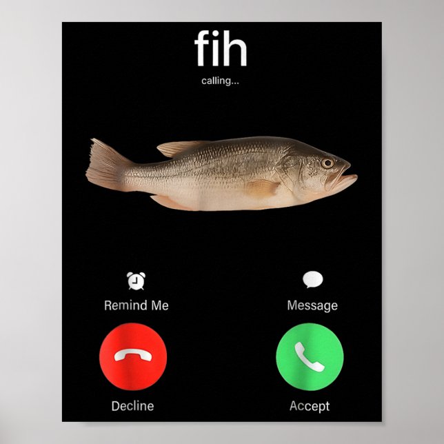 Poster Chamada Fih Lembrar-me Mensagem Recusar Aceitar Te (Frente)