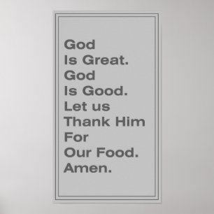 Poster Chamada Para Bênçãos De Comida