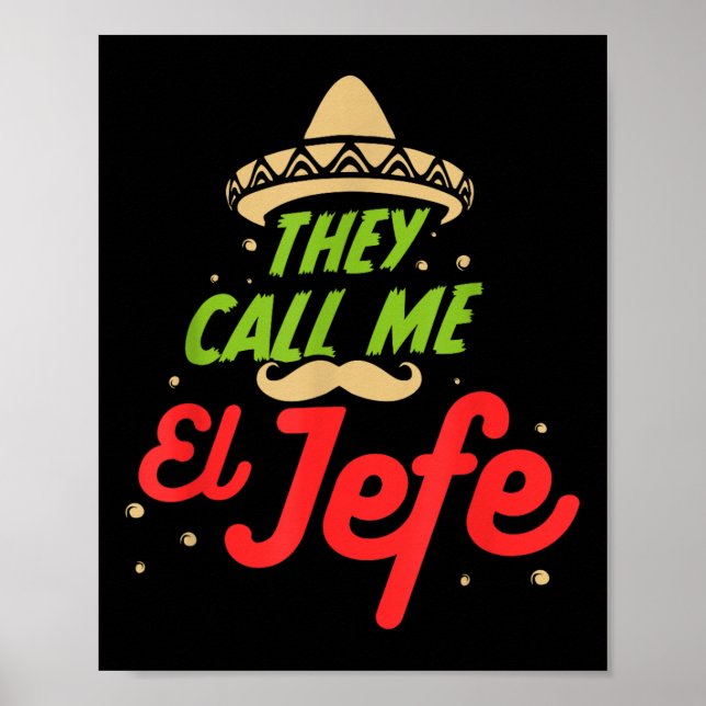 Poster Chamam-Me El Jefe - Empregador Cinco De Mayo Gift (Frente)
