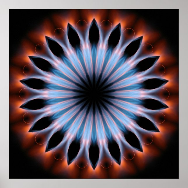 Pôster Chamas de Fogo Caleidoscópio (Frente)