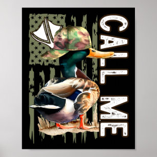 Poster Chame-Me Mallard Duck Hunter Season Cute Du