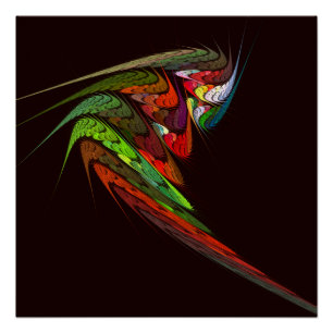 Pôster Chameleon Abstrato Art