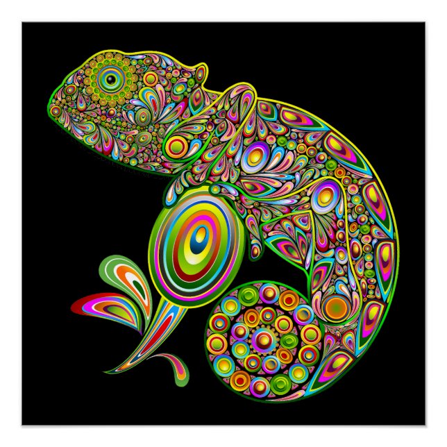 Pôster Chameleon Psychedelic Fantasy (Frente)