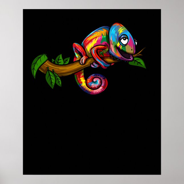 Poster Chameleon Rainbow Lizard - Réptil Colorido (Frente)