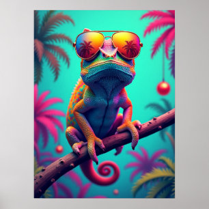 Poster Chameleon Shades - Pop Art Fashion Memet