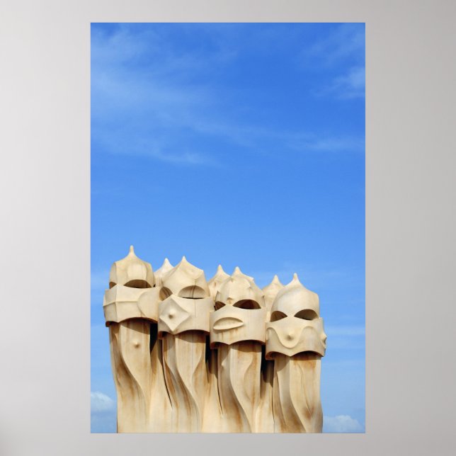 Poster Chaminés no Telhado de Casa Mila (La Pedrera) (Frente)