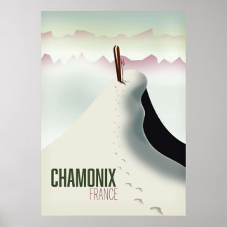 Poster Chamonix France ski viagem