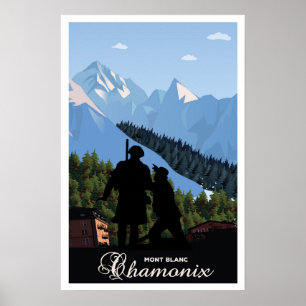 Poster Chamonix,Mont Blanc,Viagem