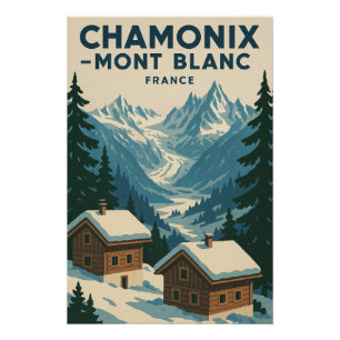 Pôster CHAMONIX — MONT BLANC viagem