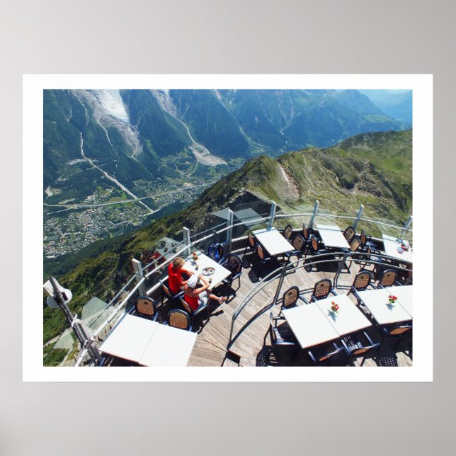 Pôster Chamonix no vale, Alpes franceses (Frente)