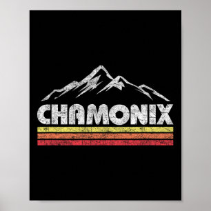 Poster Chamonix Retro Montanha Vintage Masculino Feminino