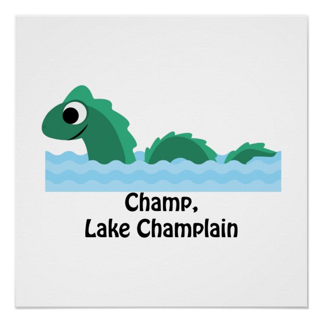 Pôster Champ, Lago Champlain (Frente)