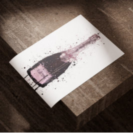 Poster Champagne Bottle Wall Art Print 'Cosmic Rose'