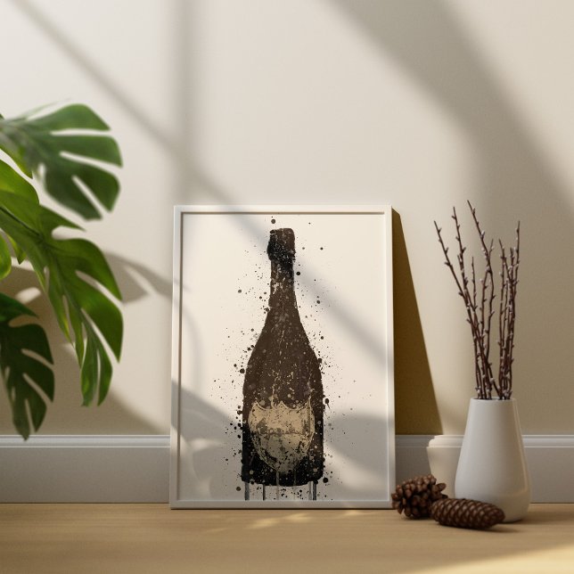 Poster Champagne Bottle Wall Art Print 'Vanta' (Criador carregado)
