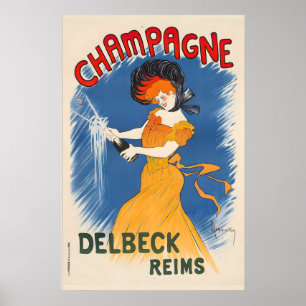 Poster Champagne Delbeck Reims Leonetto Cappiello Comida