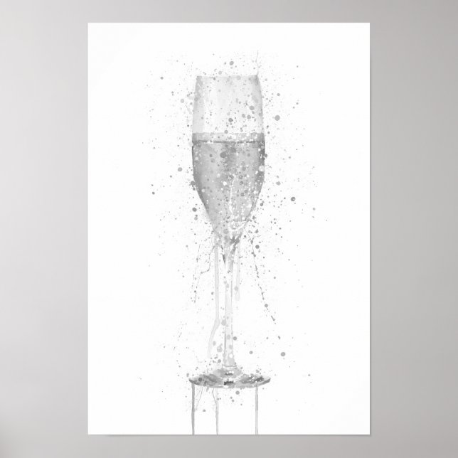 Poster Champagne Flute (Frente)