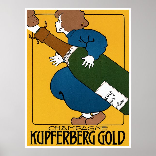 Poster Champagne Kupferberg Dourado (Frente)