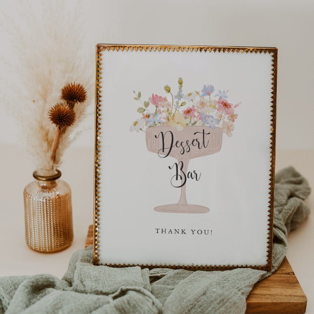 Poster Champagne Petals e Prosecco - Sinal de Bar (Criador carregado)