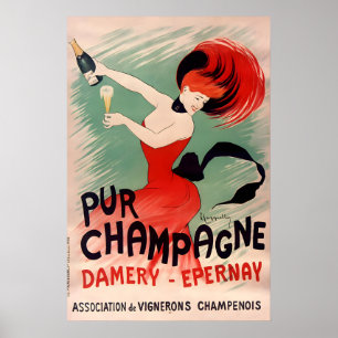 Poster Champagne Puro - Cartaz Antigo - Cartaz Cappiello
