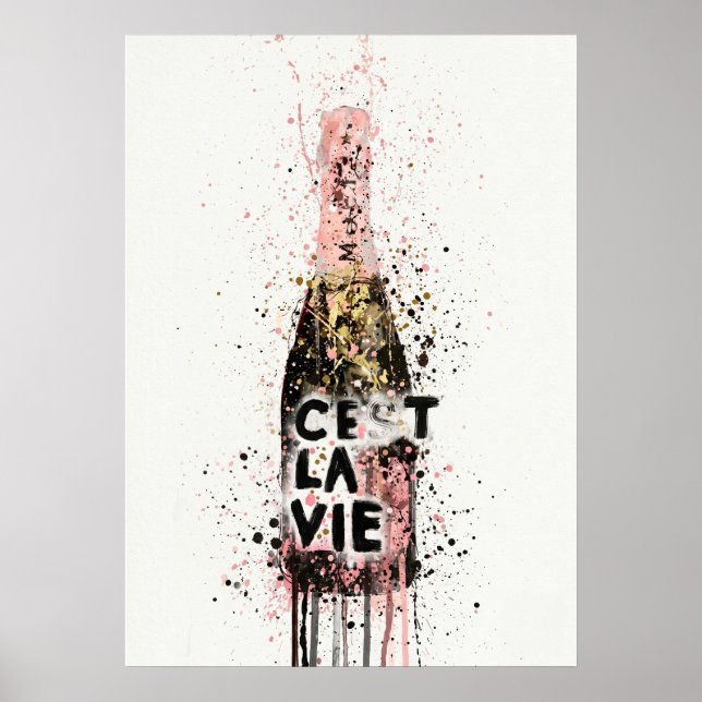 Poster Champagner Graffiti  (Frente)