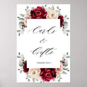 Poster Champanhe da Borgonha Cartões e Presentes de Rosa