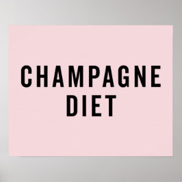 Poster Champanhe Diet Engraçado Cotação