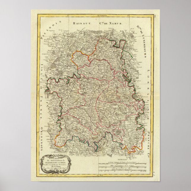 Pôster Champanhe, França (Frente)