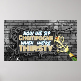 Poster Champanhe Hip Hop dos anos 90 | Fato de Favor