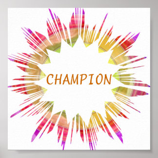 Poster CHAMPION : Editar texto para seu próprio