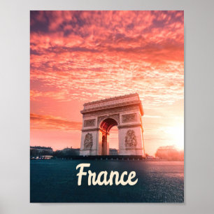 Poster Champs-Élysées França Paris