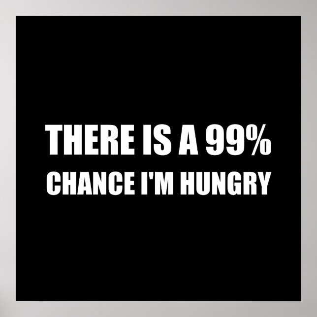 Pôster Chance, estou com fome (Frente)