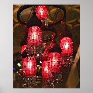 Pôster Chandelier para venda, Khan el Khalili Bazaar,