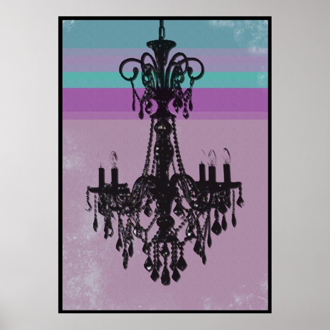 Pôster Chandelier - Purple Grunge (Frente)