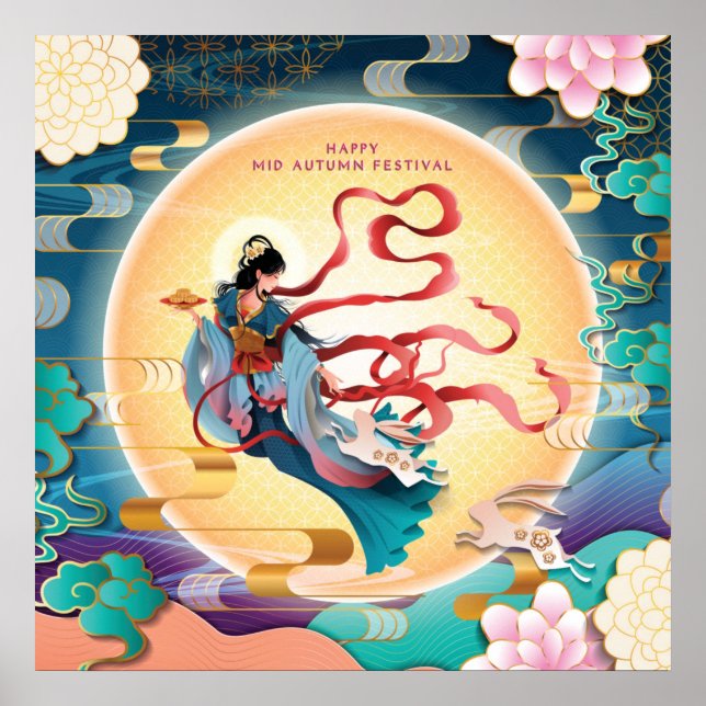 Poster Chang'e no Festival de Meio Outono na Lua (Frente)