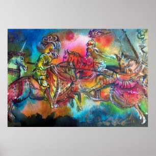 PÔSTER CHANSON DE ROLAND/ COMBATE DE KNIGHTS NO TURNO