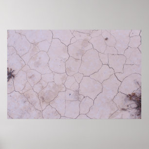 POSTER CHÃO DE CONCRETO BRANCO CRACKED