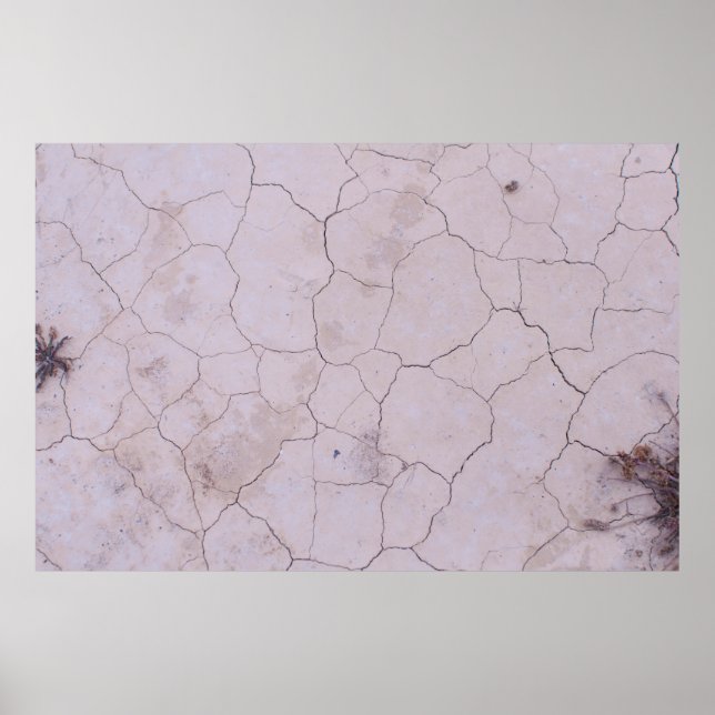 POSTER CHÃO DE CONCRETO BRANCO CRACKED (Frente)