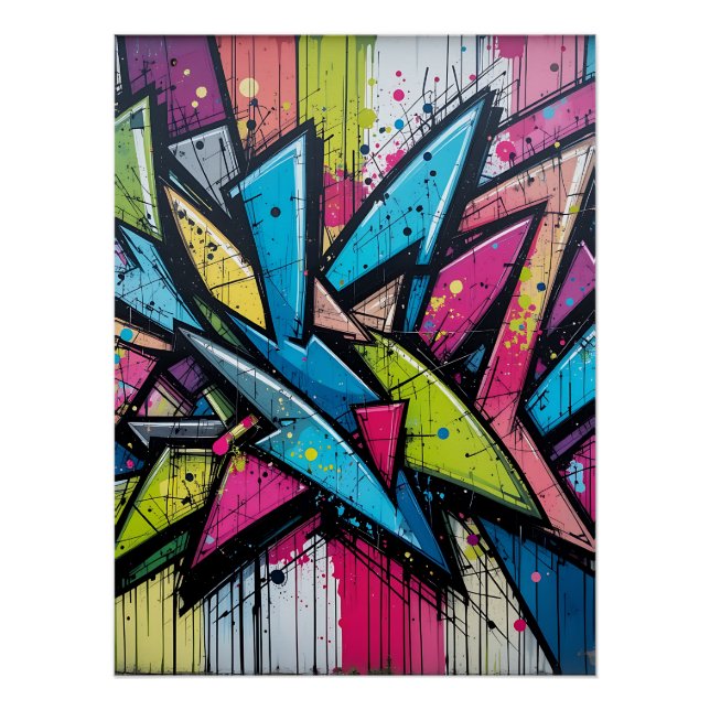 Pôster Chaos & Harmony: Abstract Graffiti Explosion (Frente)