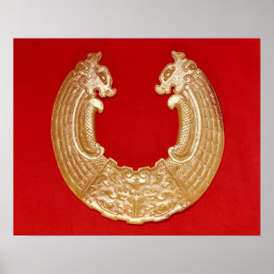 Pôster Chapa com dois dragões e uma máscara do TAO-laç